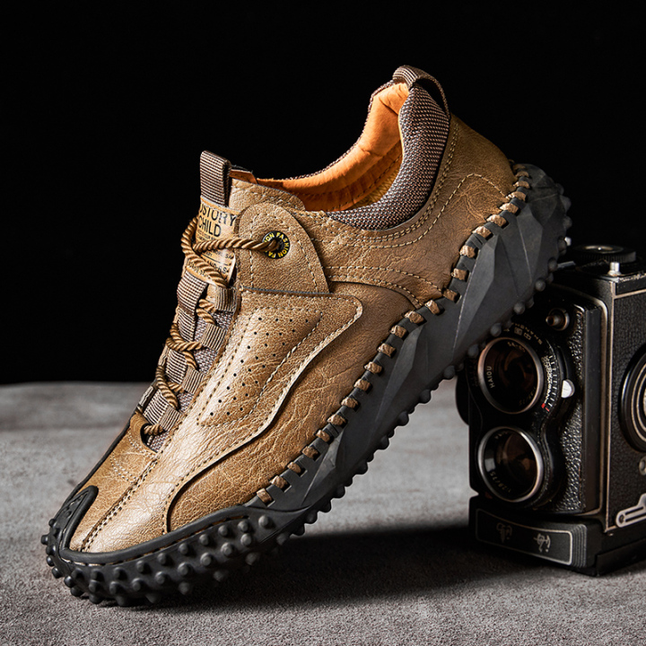 🔥 60% Off – Classic Leather Hiking Boots | Genuine leather, arch support, wide toe box, waterproof and slip-resistant