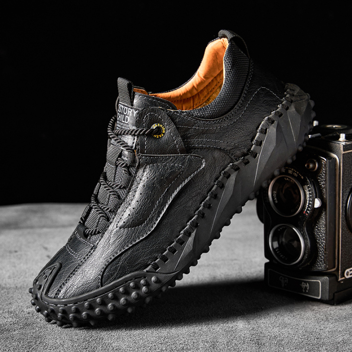 🔥 60% Off – Classic Leather Hiking Boots | Genuine leather, arch support, wide toe box, waterproof and slip-resistant