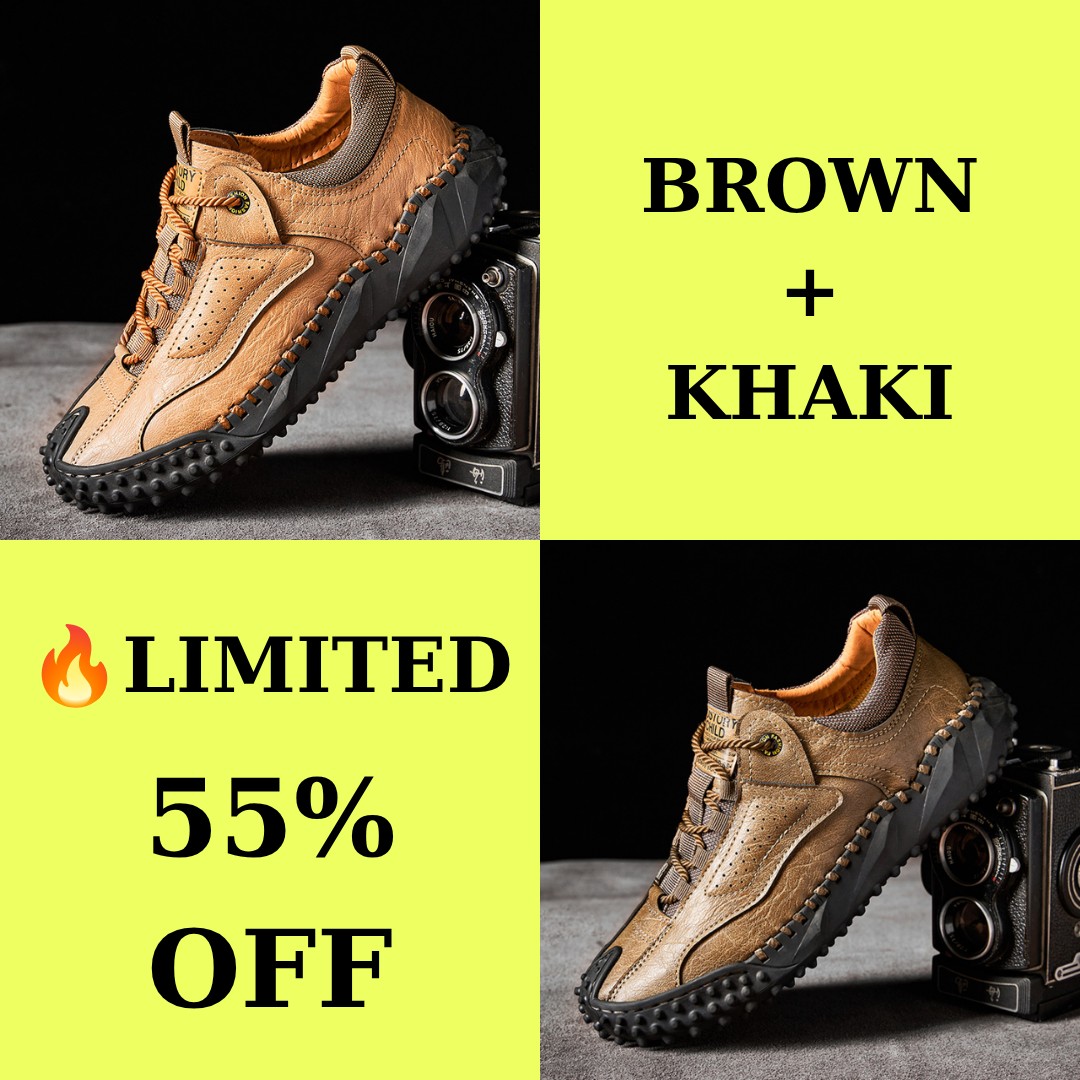 🔥 60% Off – Classic Leather Hiking Boots | Genuine leather, arch support, wide toe box, waterproof and slip-resistant