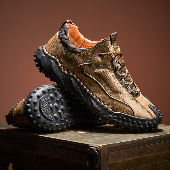 🔥 60% Off – Classic Leather Hiking Boots | Genuine leather, arch support, wide toe box, waterproof and slip-resistant