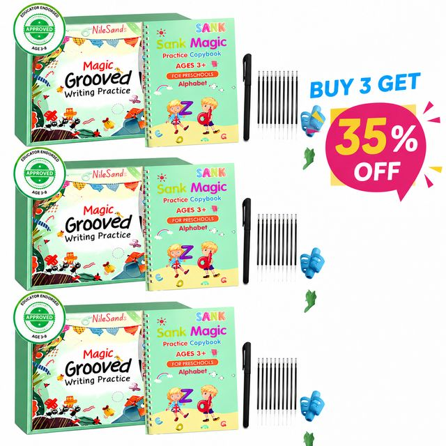 💥LAST DAY SALE 50%OFF💥📚MagicBook | Kids Practice Copybook Set (4Pcs/Set)