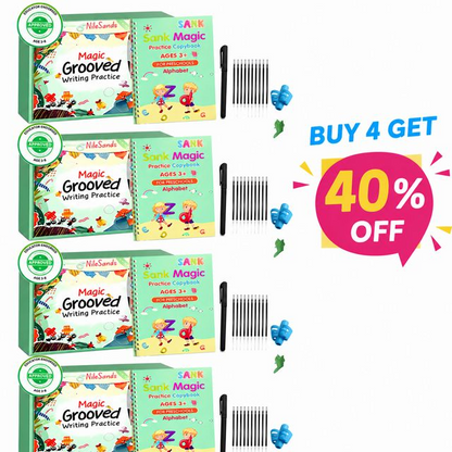 💥LAST DAY SALE 50%OFF💥📚MagicBook | Kids Practice Copybook Set (4Pcs/Set)