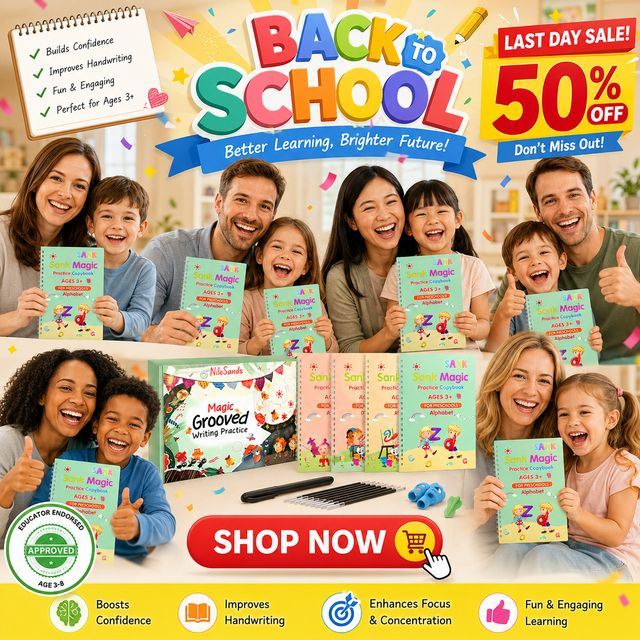 💥LAST DAY SALE 50%OFF💥📚MagicBook | Kids Practice Copybook Set (4Pcs/Set)