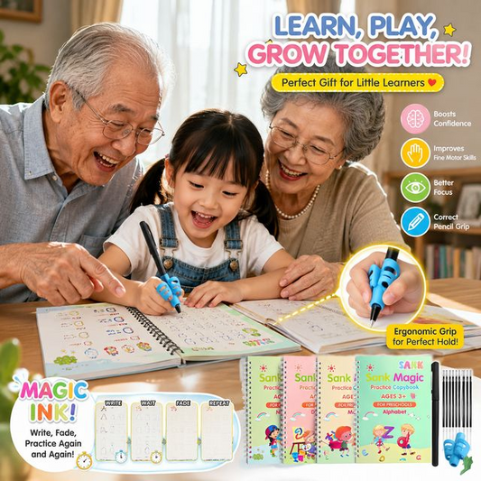 💥LAST DAY SALE 50%OFF💥📚MagicBook | Kids Practice Copybook Set (4Pcs/Set)