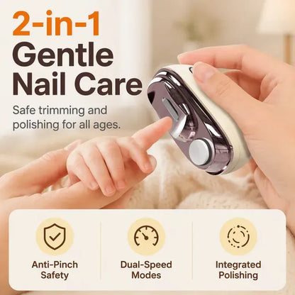 ⏳Time-Limited Special⏰2-in-1 Smart Electric Nail Trimmer & Polisher for All Ages 👨‍👩‍👧‍👦 – Blade-Free, Blood-Free & Stress-Free Nail Care! 💅