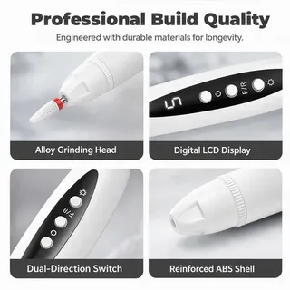 2-in-1 Electric Nail Drill with UV Gel Light Portable Manicure Pedicure Kit
