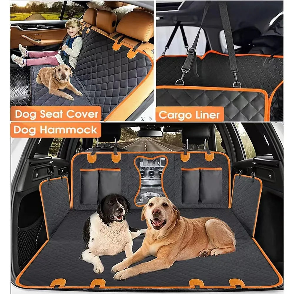 Waterproof Dog Car Seat Cover – Pet Travel Hammock & Rear Seat Protector