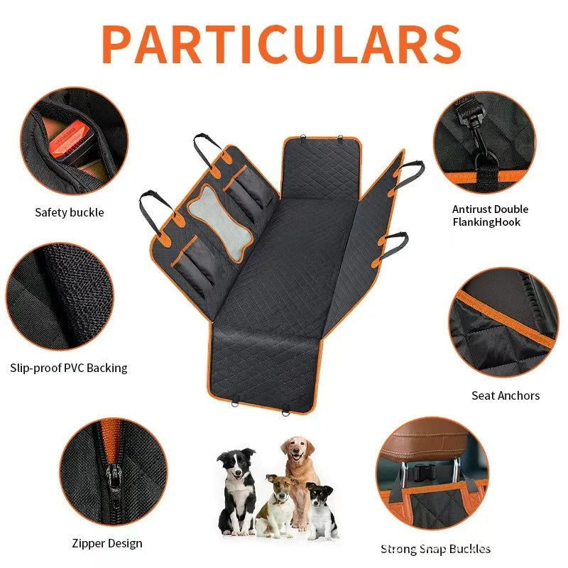Waterproof Dog Car Seat Cover – Pet Travel Hammock & Rear Seat Protector