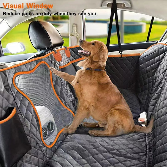 Waterproof Dog Car Seat Cover – Pet Travel Hammock & Rear Seat Protector