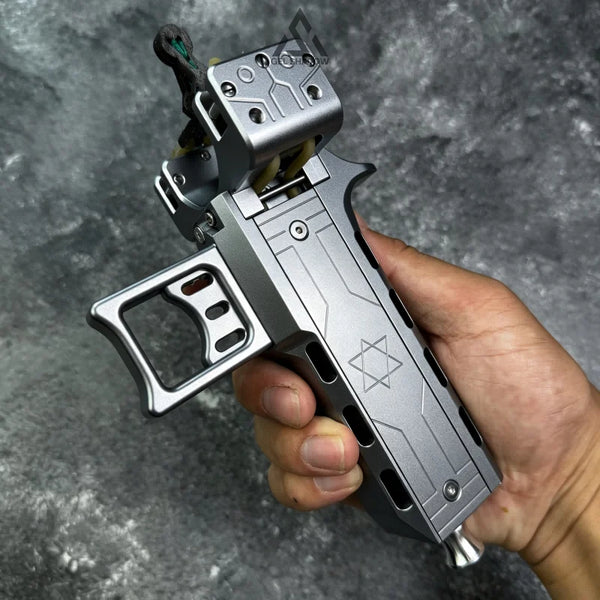 GS272 Semi-auto V5 Slingshot with Double Magazine 22 Shots CNC Aluminum Alloy
