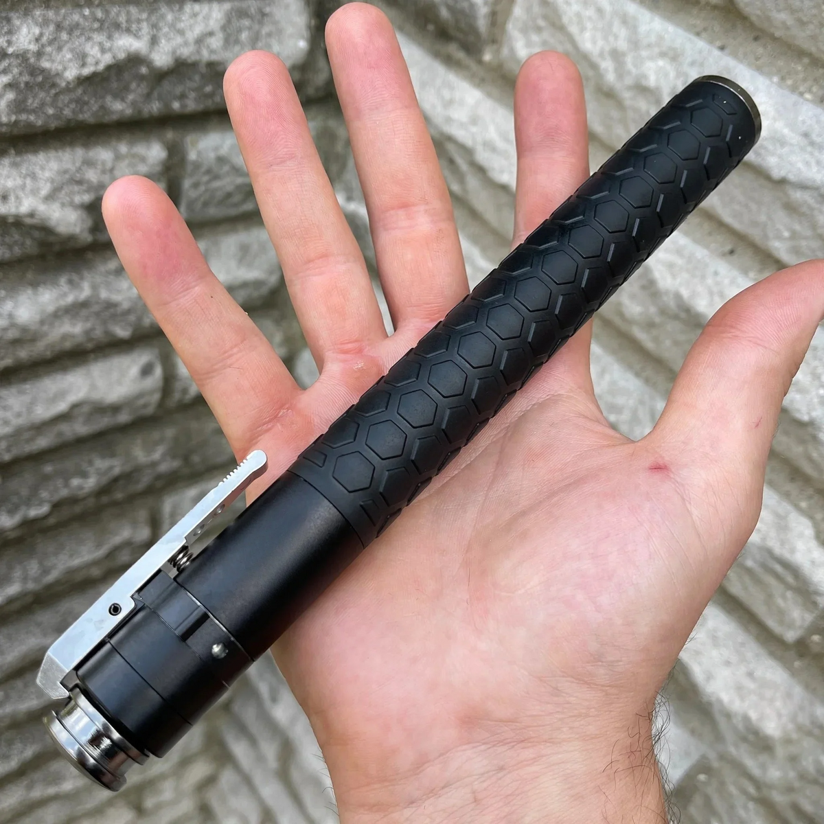 Outdoor Self-Defense Hiking Stick-Auto Baton Self Defense Tool